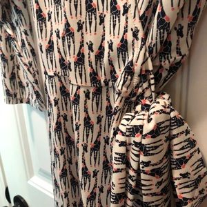 Giraffe Print Wrap Dress